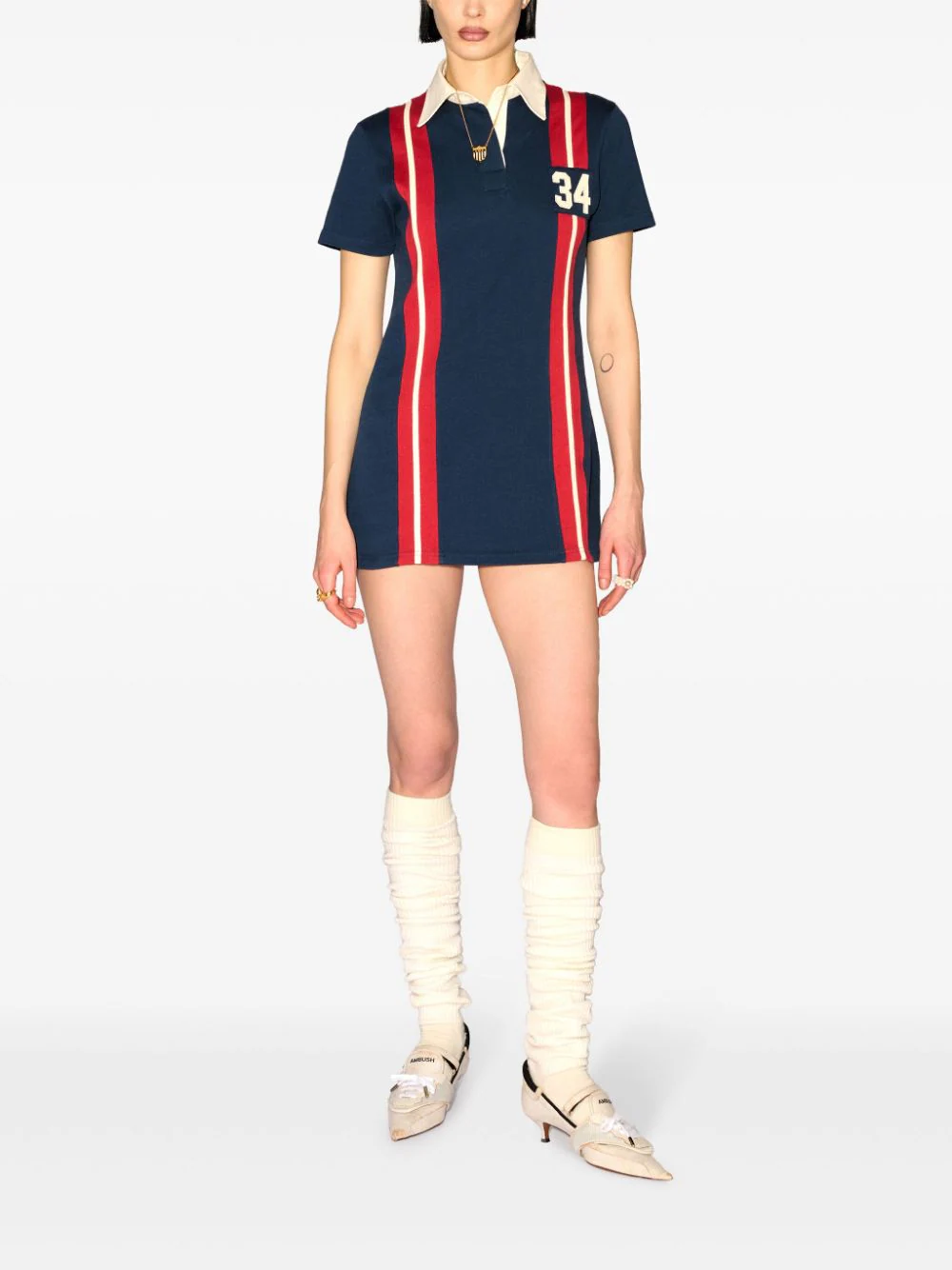 Striped Rugby Shirt Dress