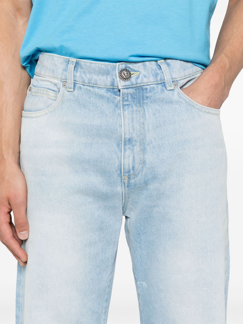 Loose Denim Pants Blue Wash