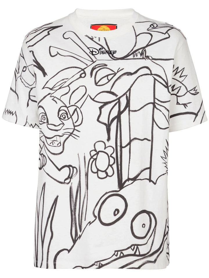 Disney X Balmain: The Lion King T-Shirt With Enfant Precoce Print