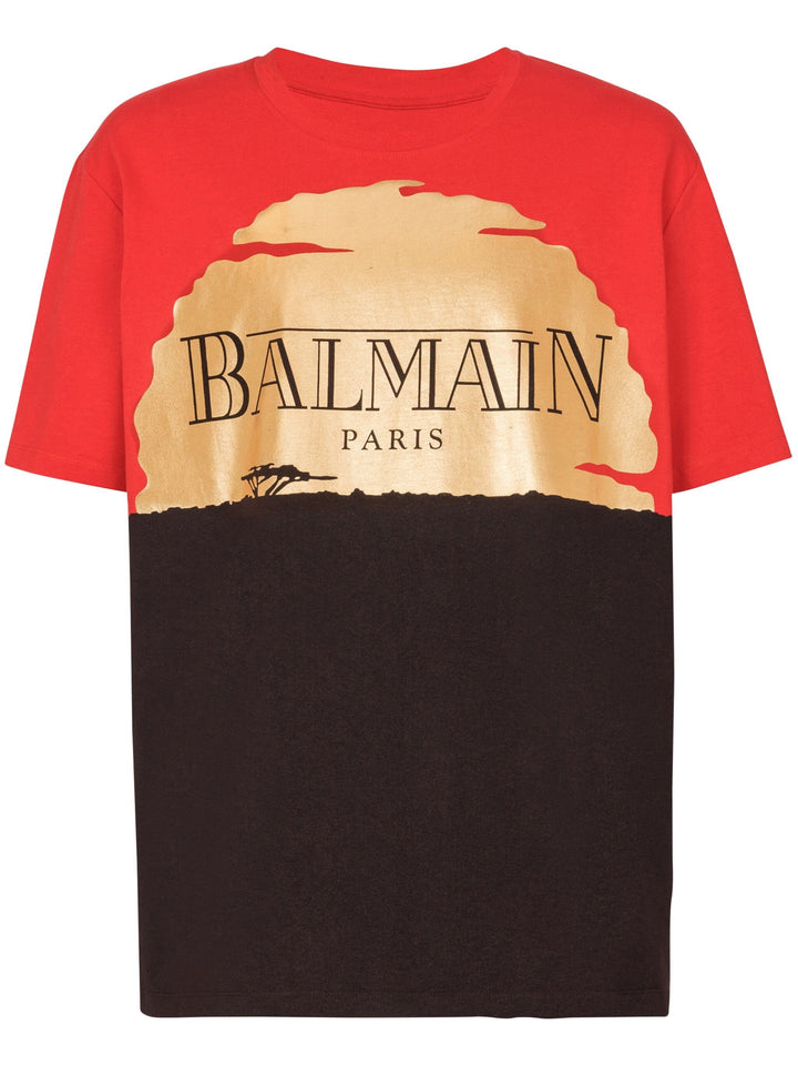 Disney X Balmain: The Lion King Relaxed T-Shirt With Sunset Print