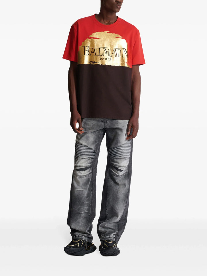 Disney X Balmain: The Lion King Relaxed T-Shirt With Sunset Print