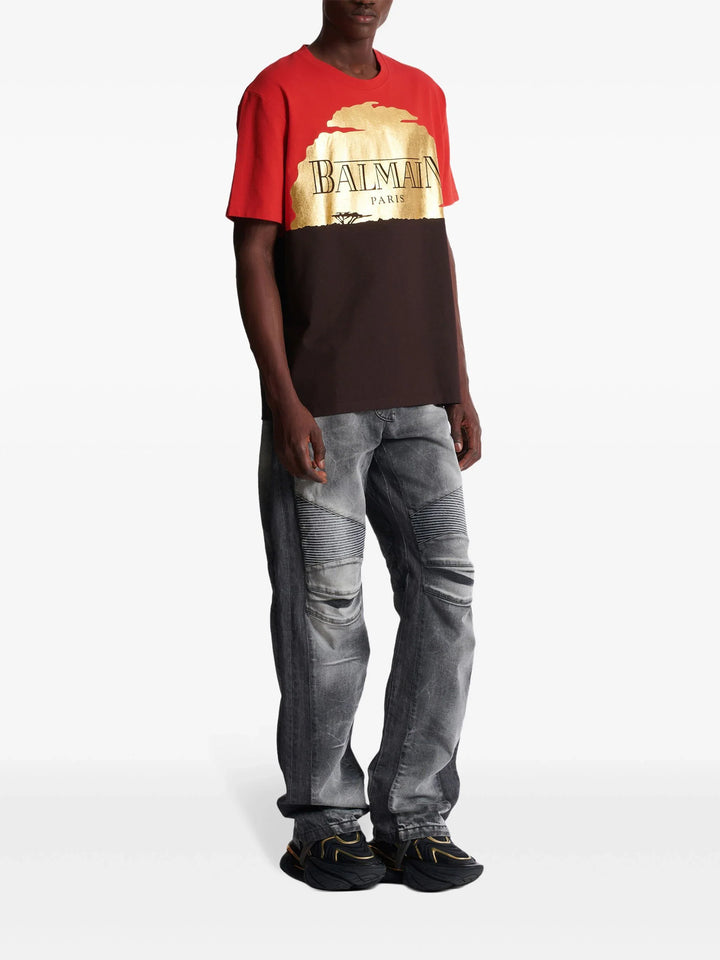 Disney X Balmain: The Lion King Relaxed T-Shirt With Sunset Print