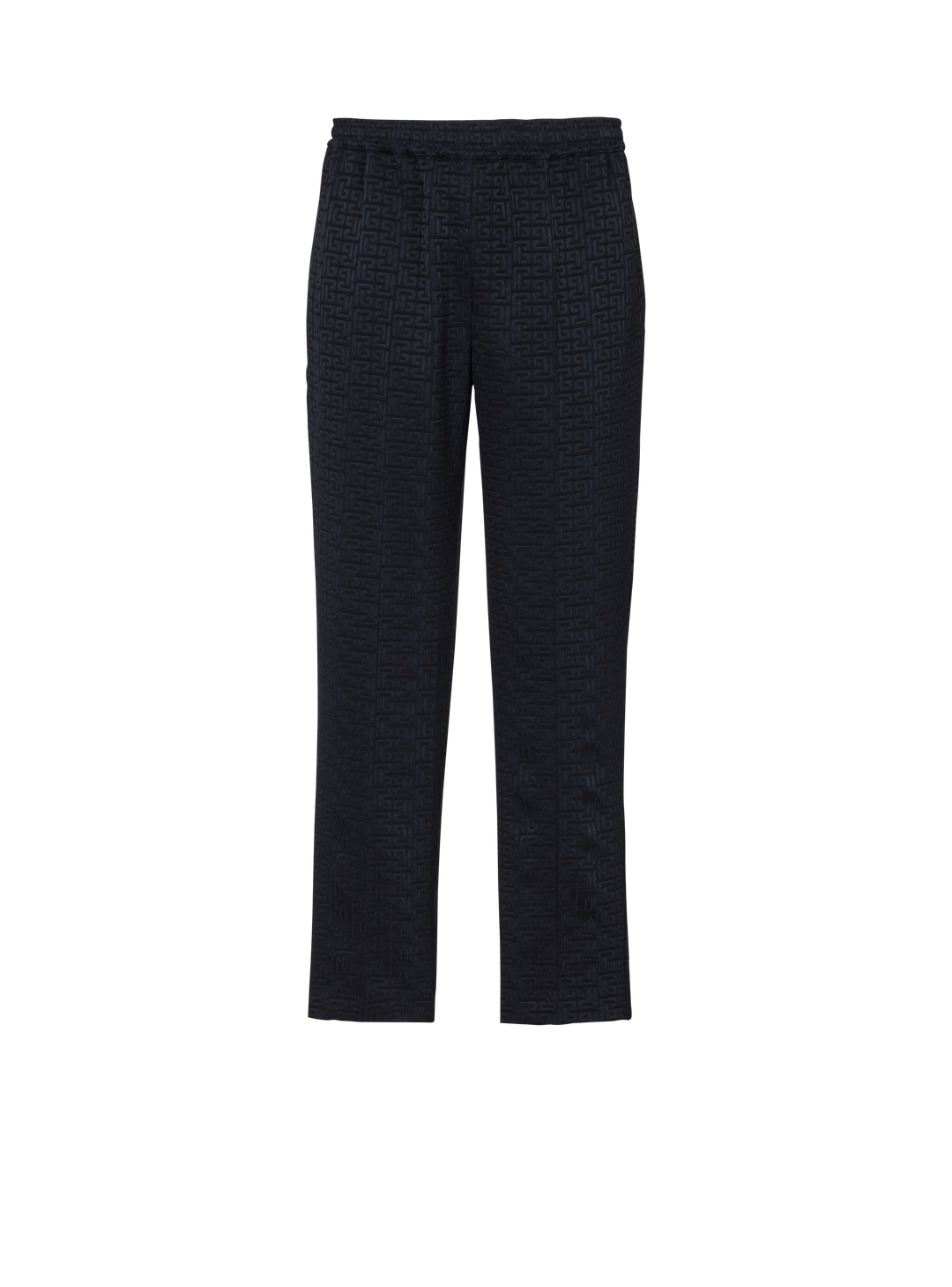 Monogram Satin Jacquard Straight Pants