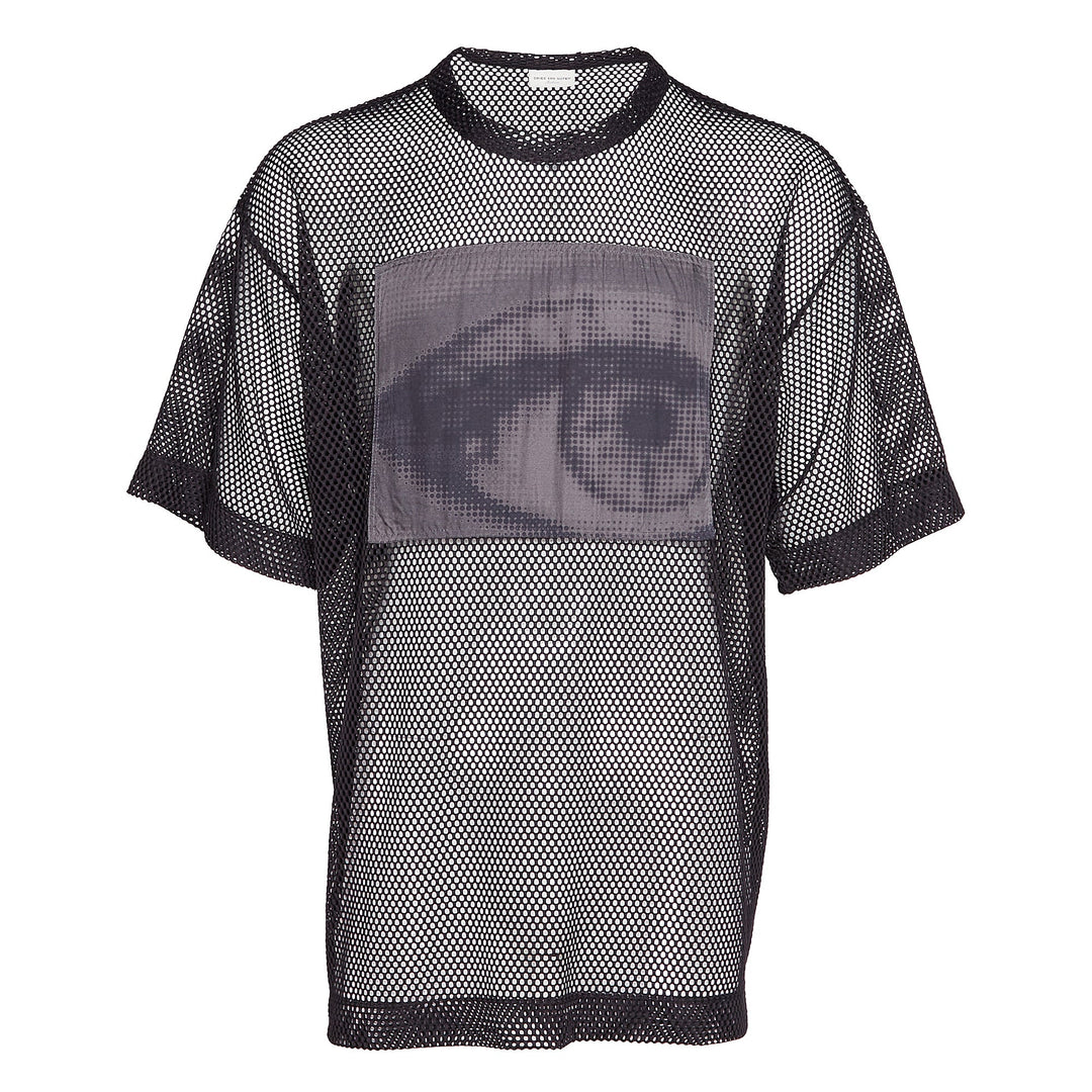 Open Mesh Black T-Shirt