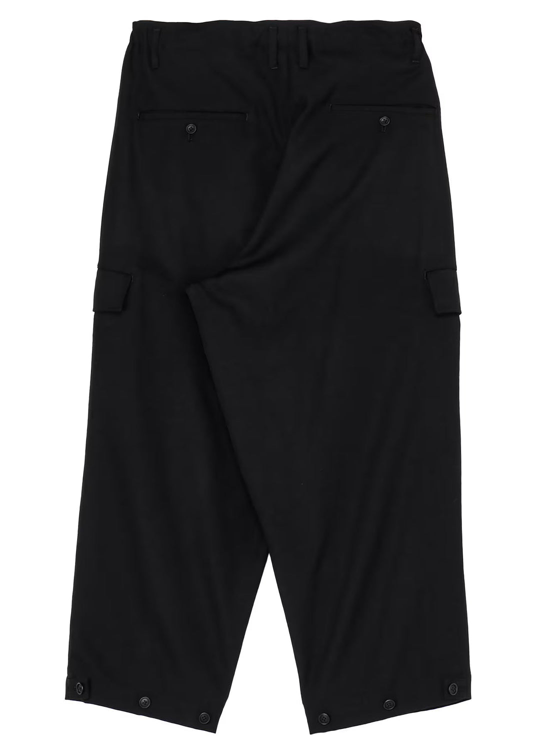 Wool Gabardine Tab Wide Pants