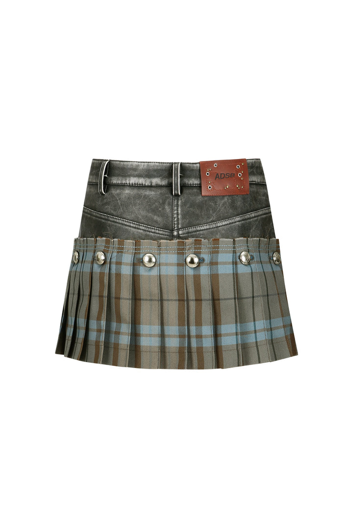 Faux-Leather Skort