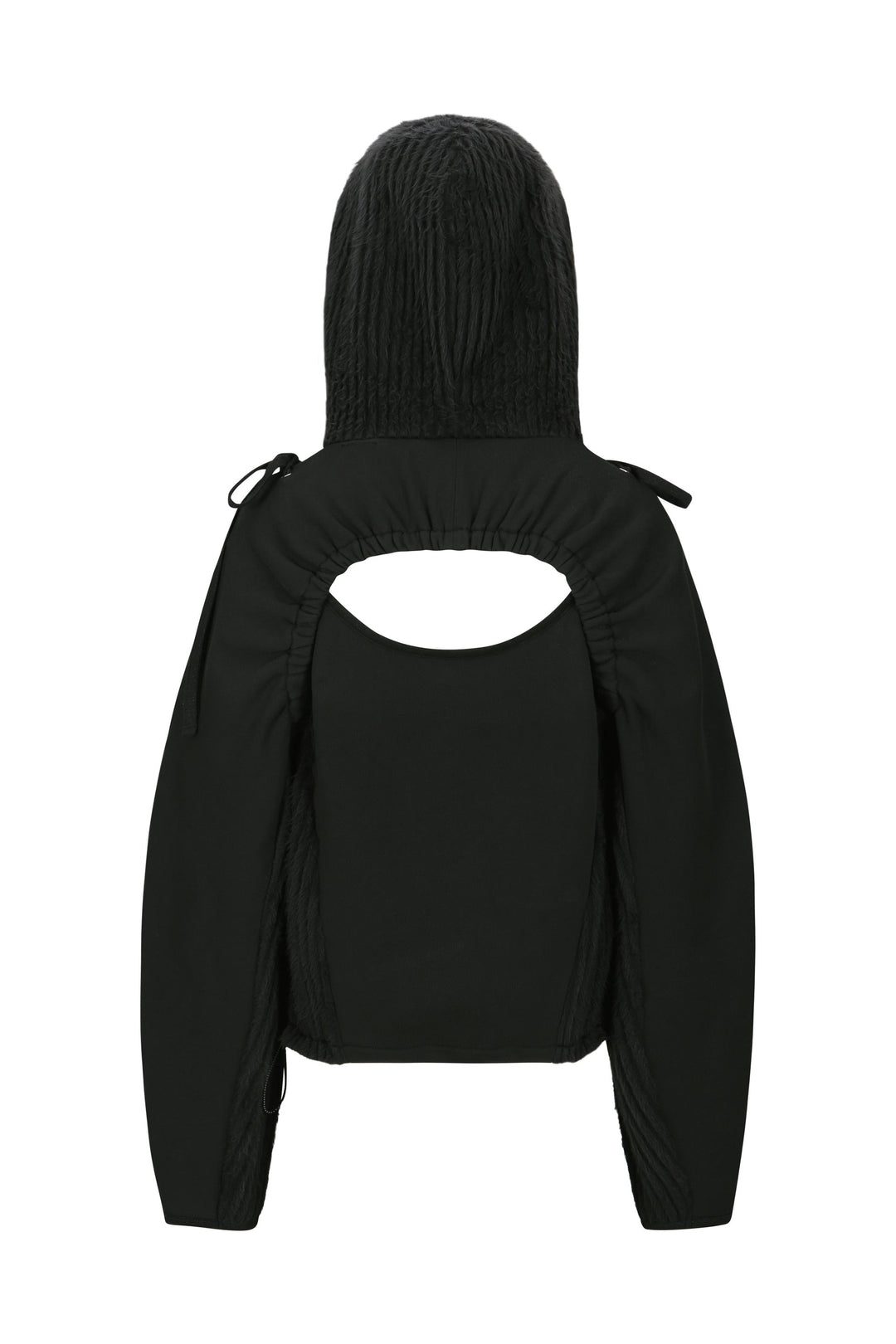 Essential Cut Out Shirring Hoodie