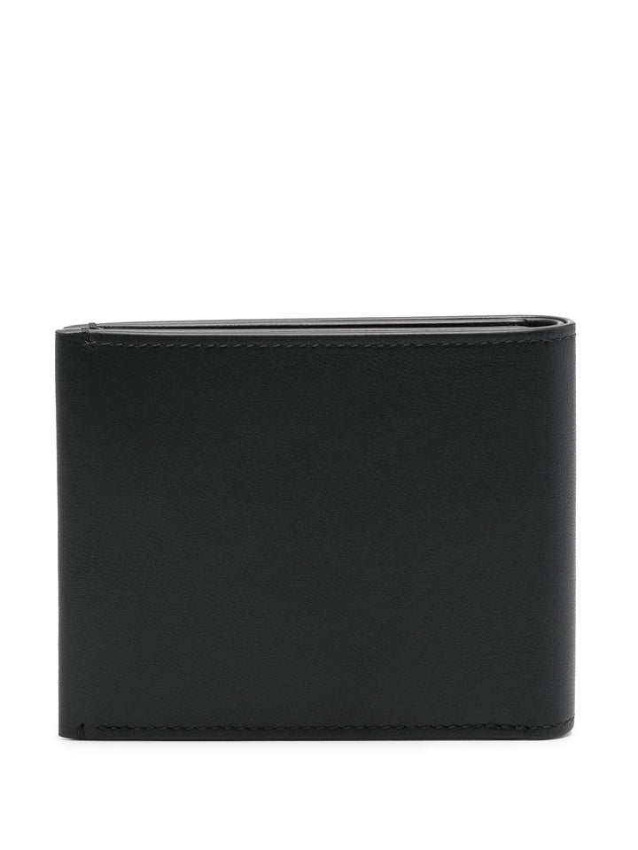 Camberwell 8 Card Wallet Black Shiny Smooth Leather