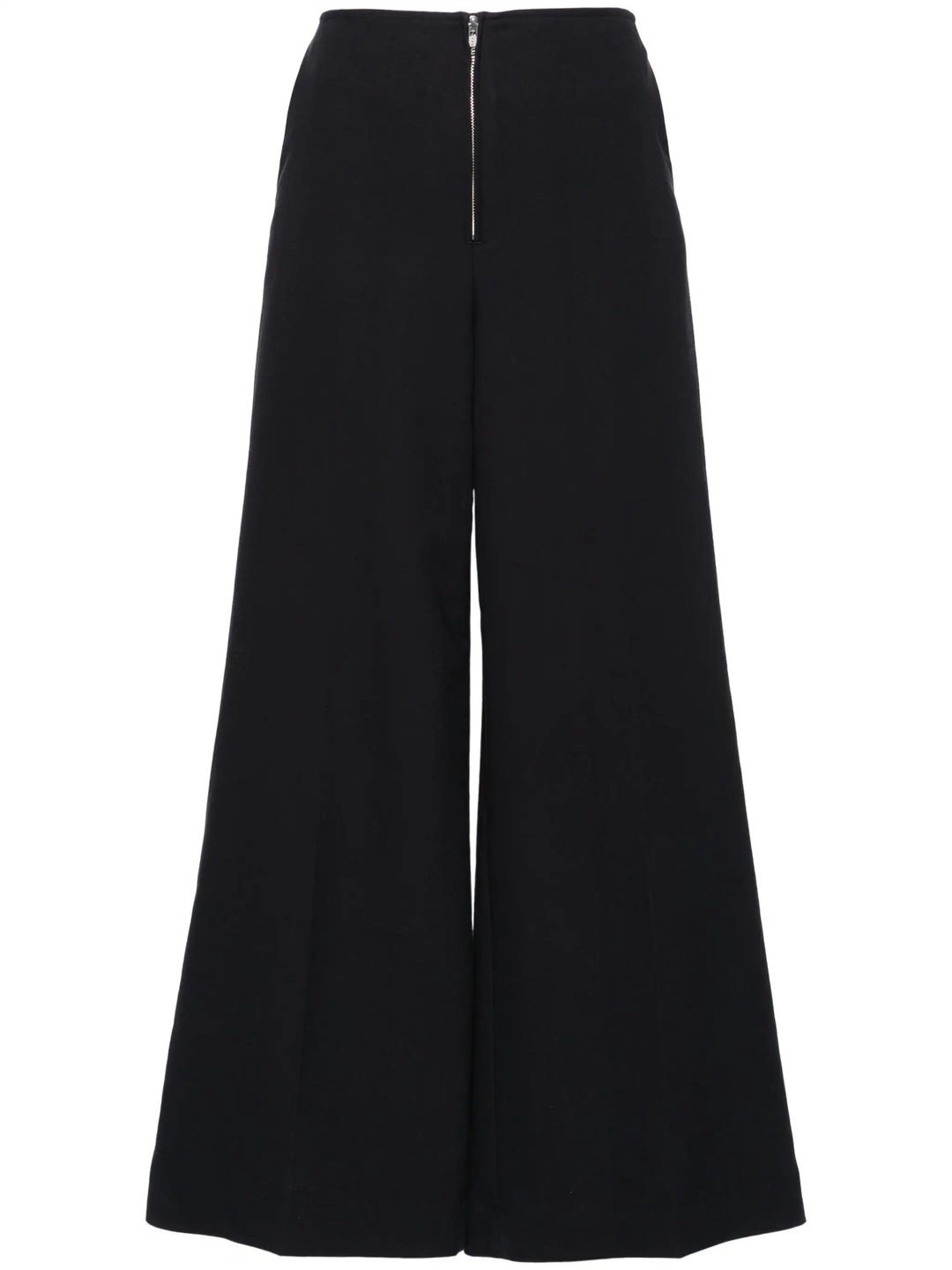 Zip-Front Wide Trousers