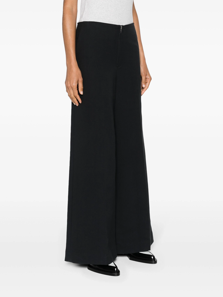 Zip-Front Wide Trousers