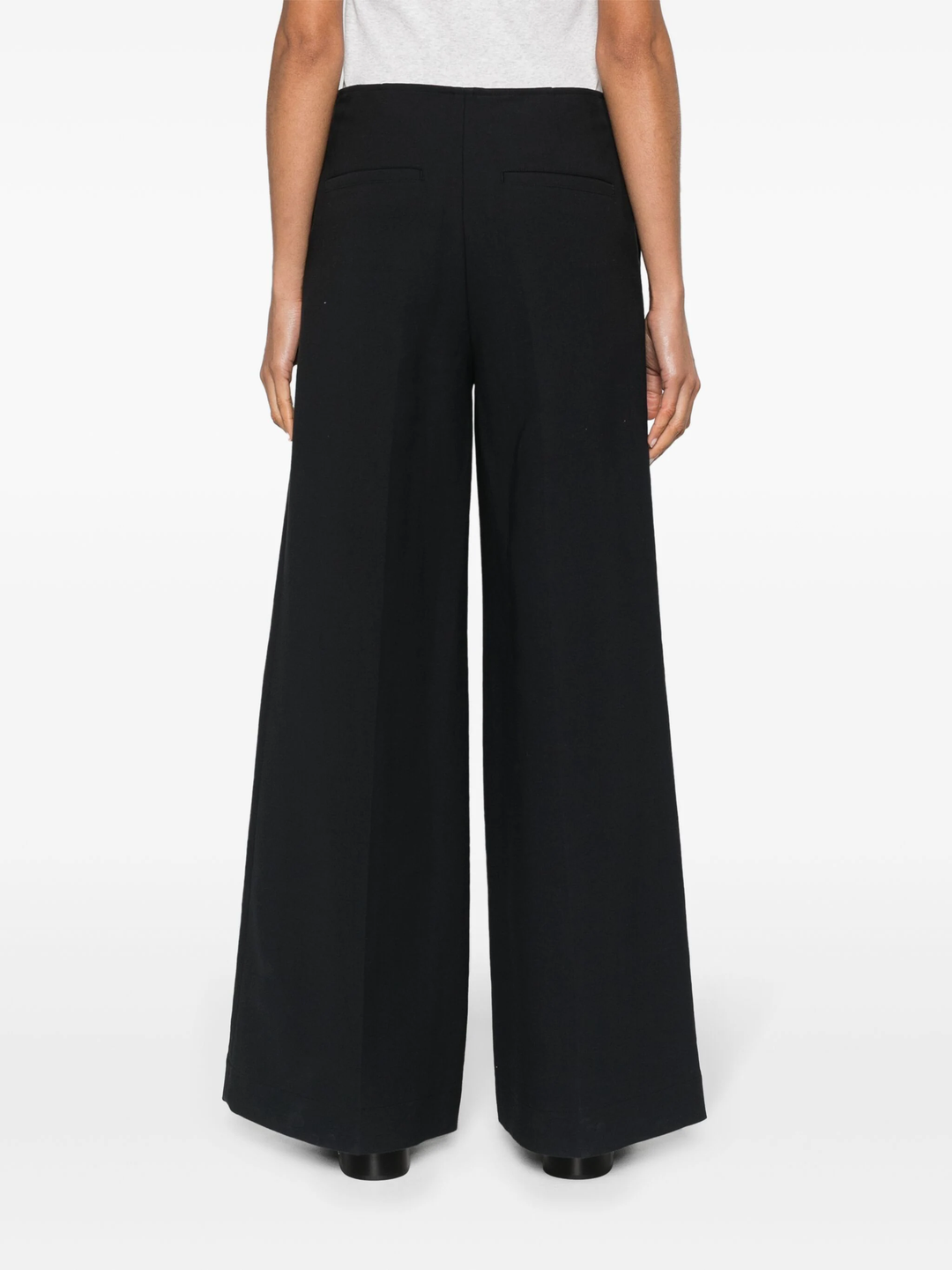 Zip-Front Wide Trousers