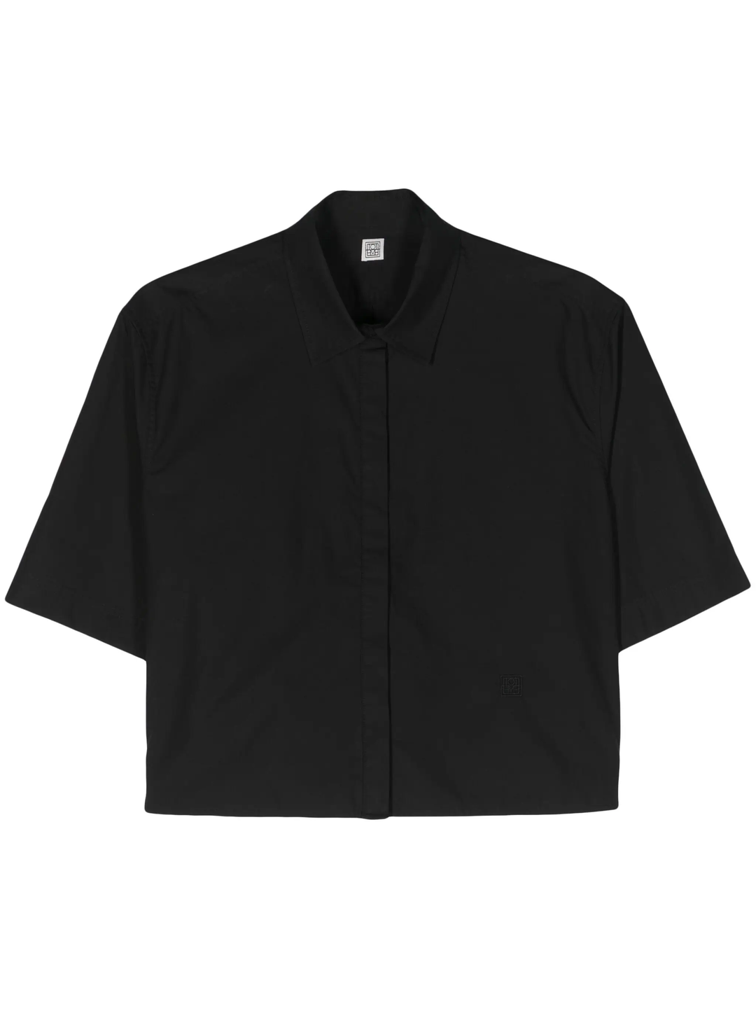 Cropped Cotton-Poplin Shirt