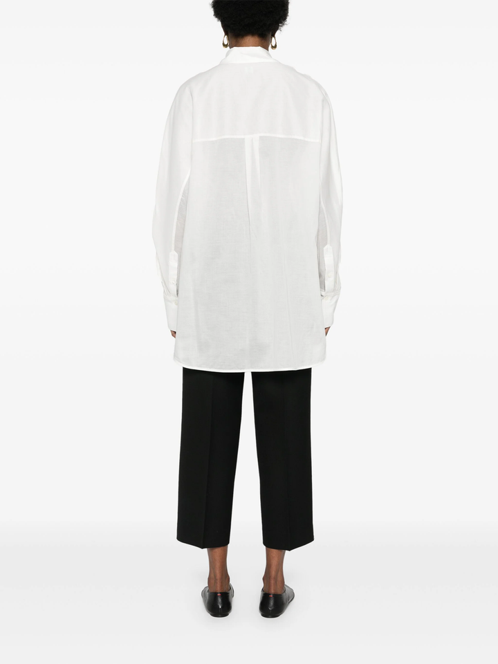 Kimono-Sleeve Poplin Shirt