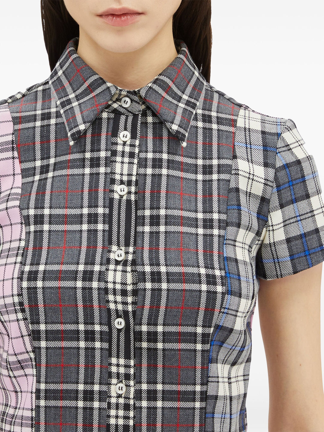 Pink Grey Checks Shirt