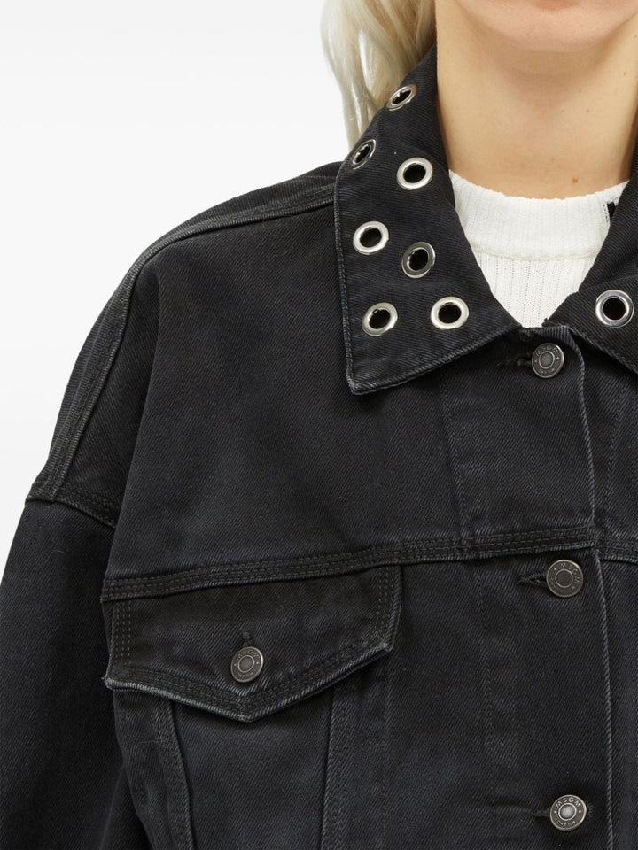 Rivet-Embellished Denim Jacket