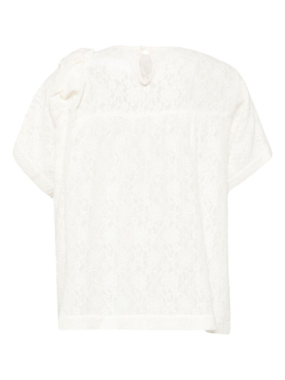 Rayon Nylon Needle Lace Treated Blouse