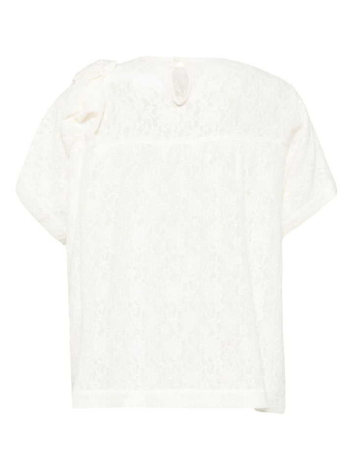 Rayon Nylon Needle Lace Treated Blouse