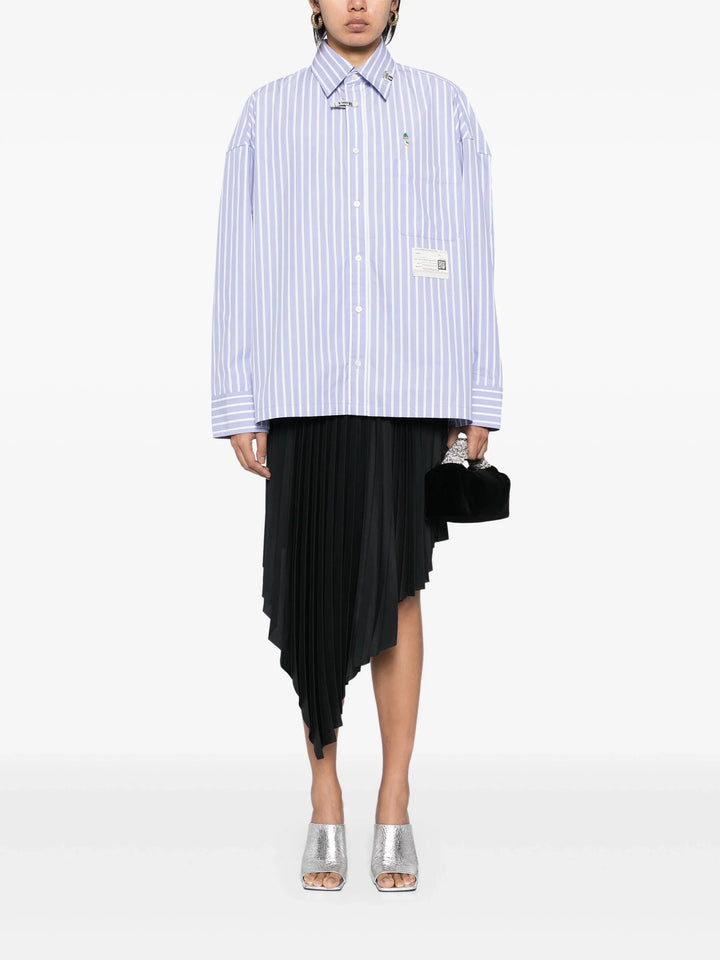 Duck Embroidery Stripe Shirt