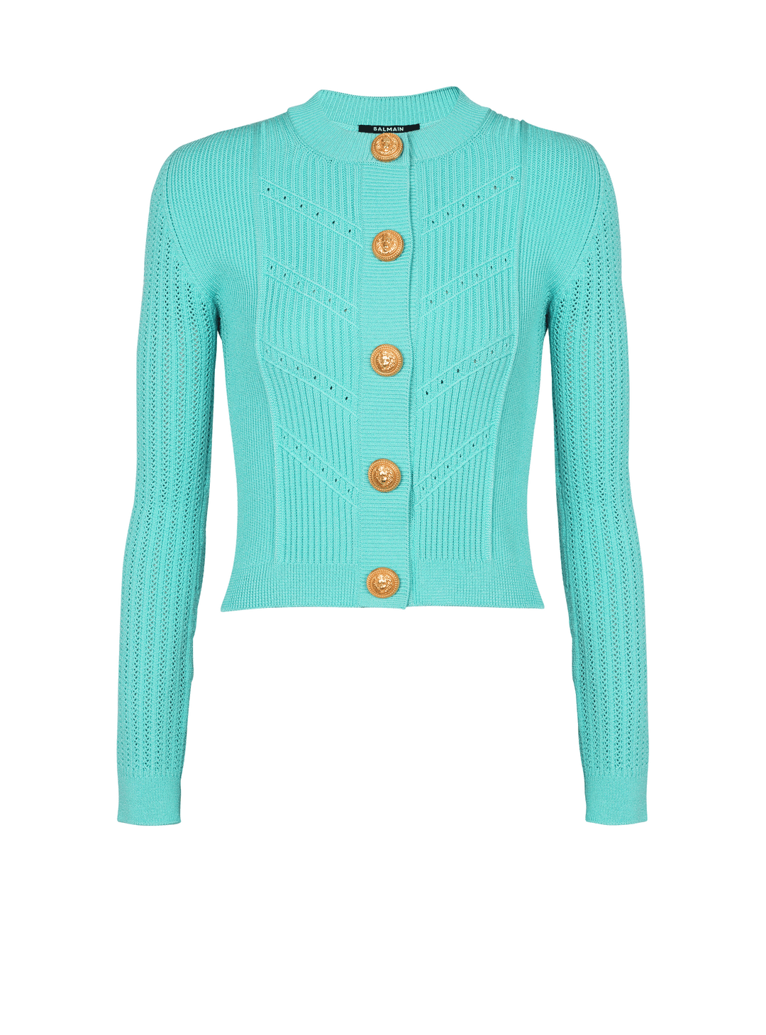 Buttoned Knit Short Cardigan