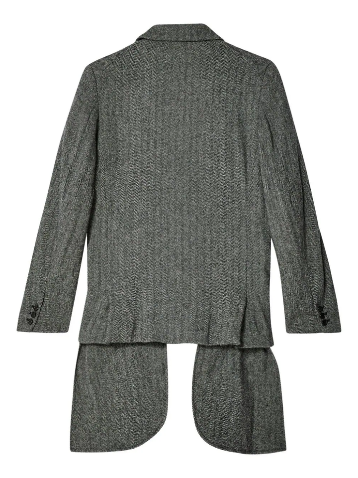 Wool Tweed Herringbone Jacket