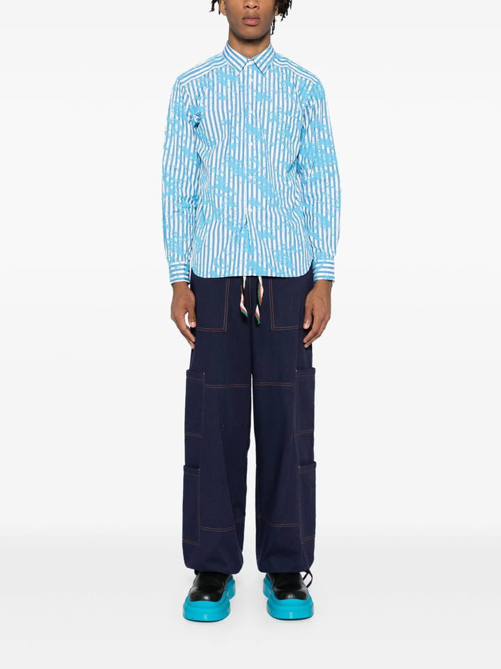 Cotton Broad Stripe Shirt