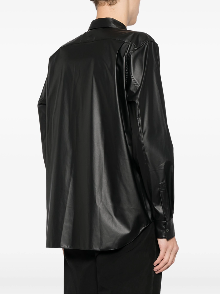 Fake Leather Thin Shirt