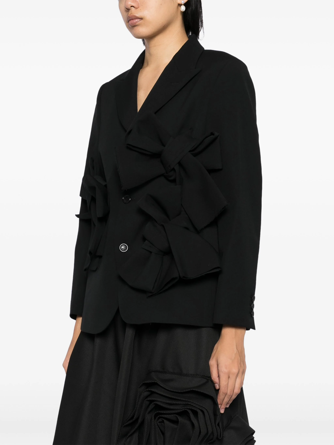 Wool Gabardine Medium Ribbon Jacket