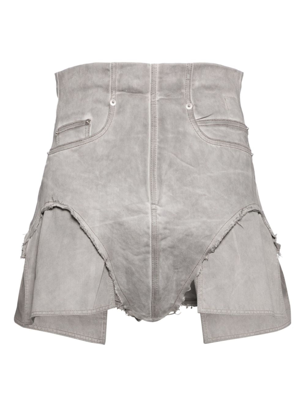 Dirt Cutoffs In Foil Stretch Shorts