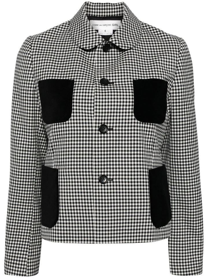 Wool Gingham Check Jacket