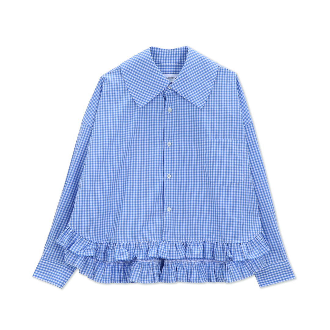 Cotton Poplin Gingham Check Blouse