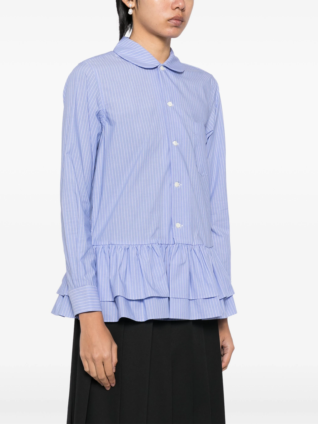 Cotton Poplin Stripe Blouse