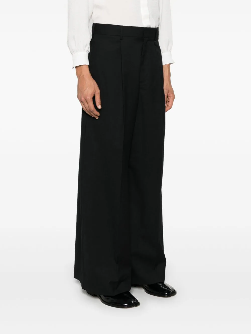Wide Leg Trousers Fine Wool