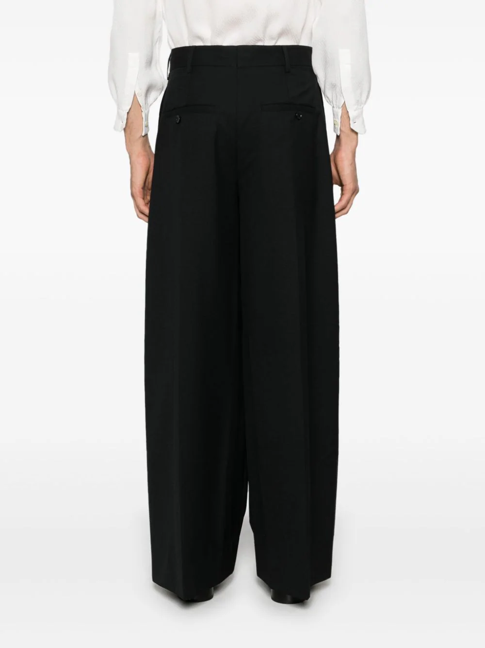 Wide Leg Trousers Fine Wool