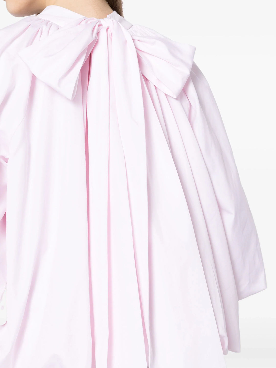 Puff Sleeve Back Bow Balloon Top