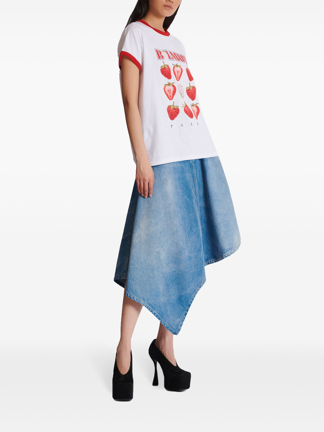 Fraise Print Bicolor T-Shirt