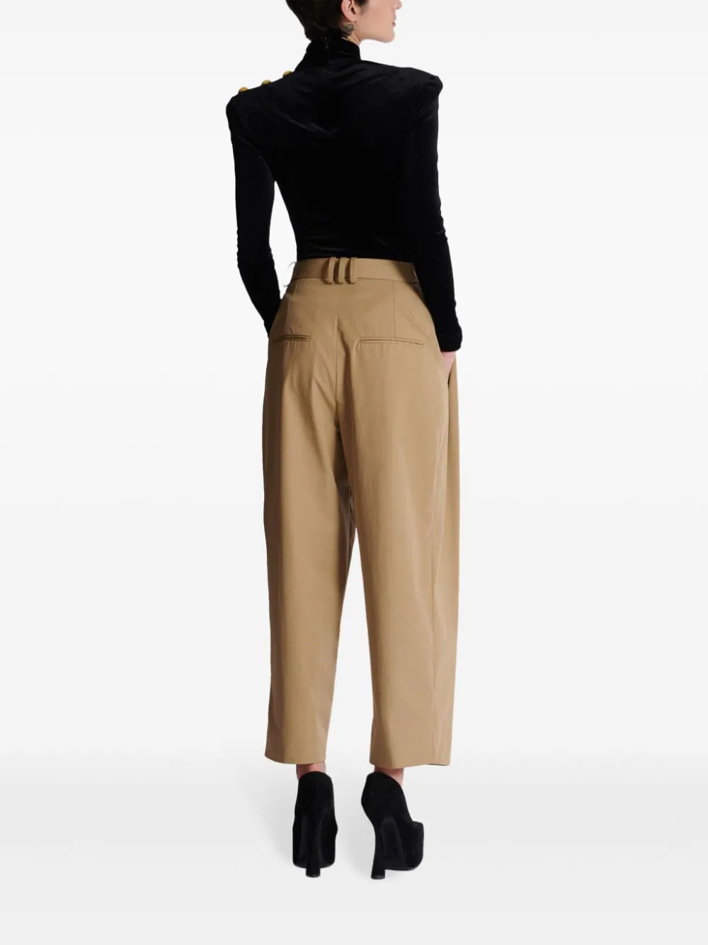 Pleated Loose Cotton Pants