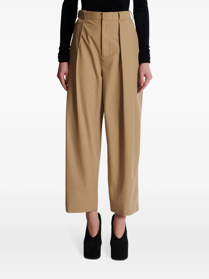 Pleated Loose Cotton Pants