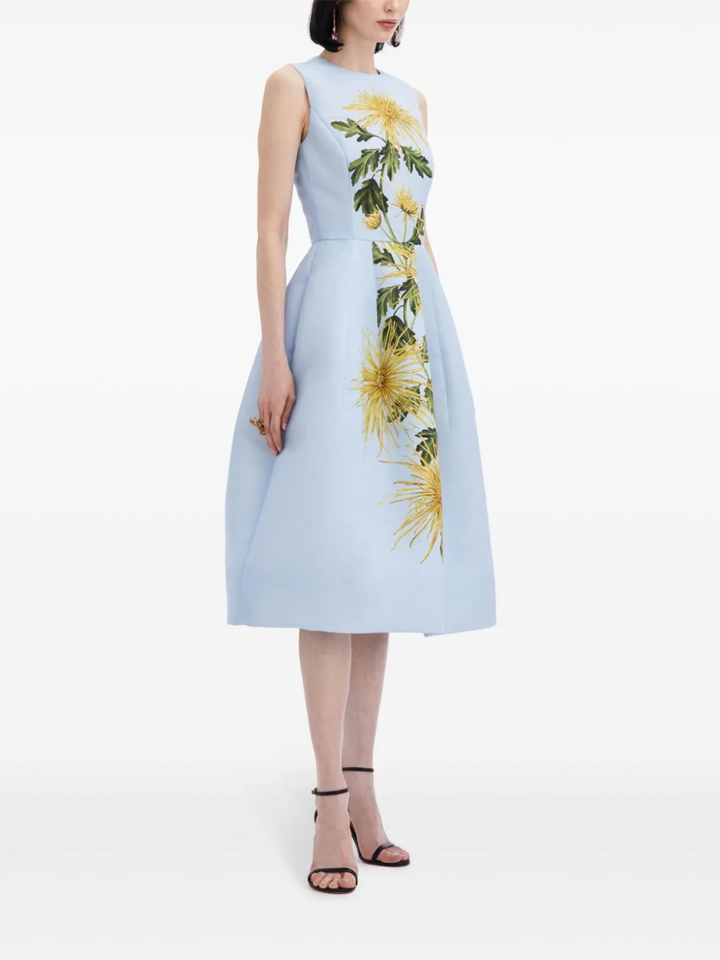 Chrysanthemum Stripe Cocktail Dress