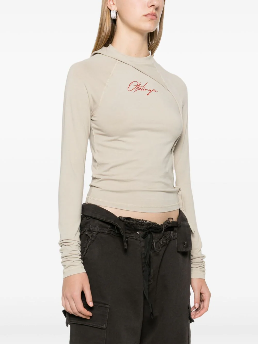 Deconstructed Fitted Long Sleeve Top