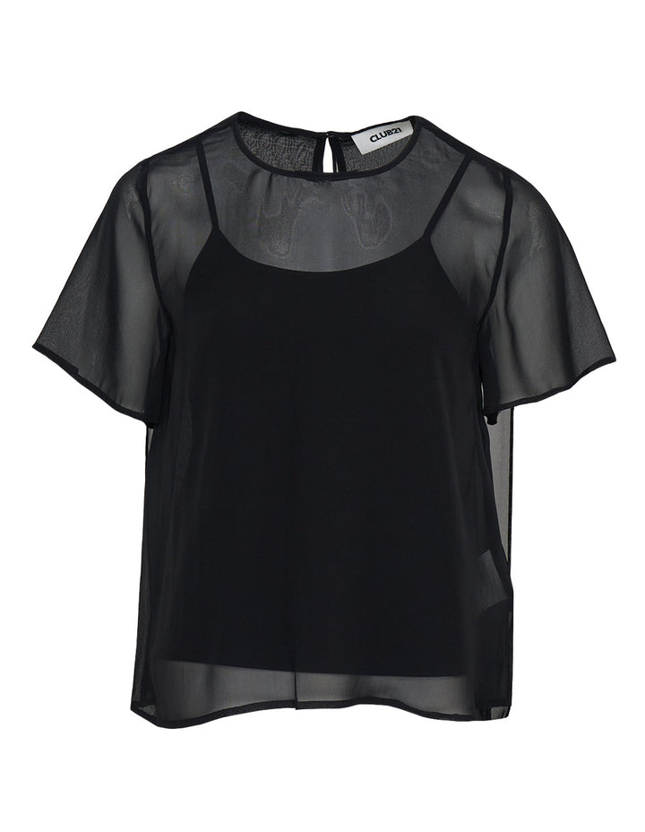 Sheer Viscose Silk Georgette Top