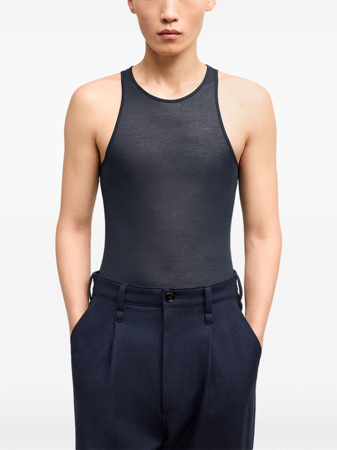 Low Cut Fluid Tank Top