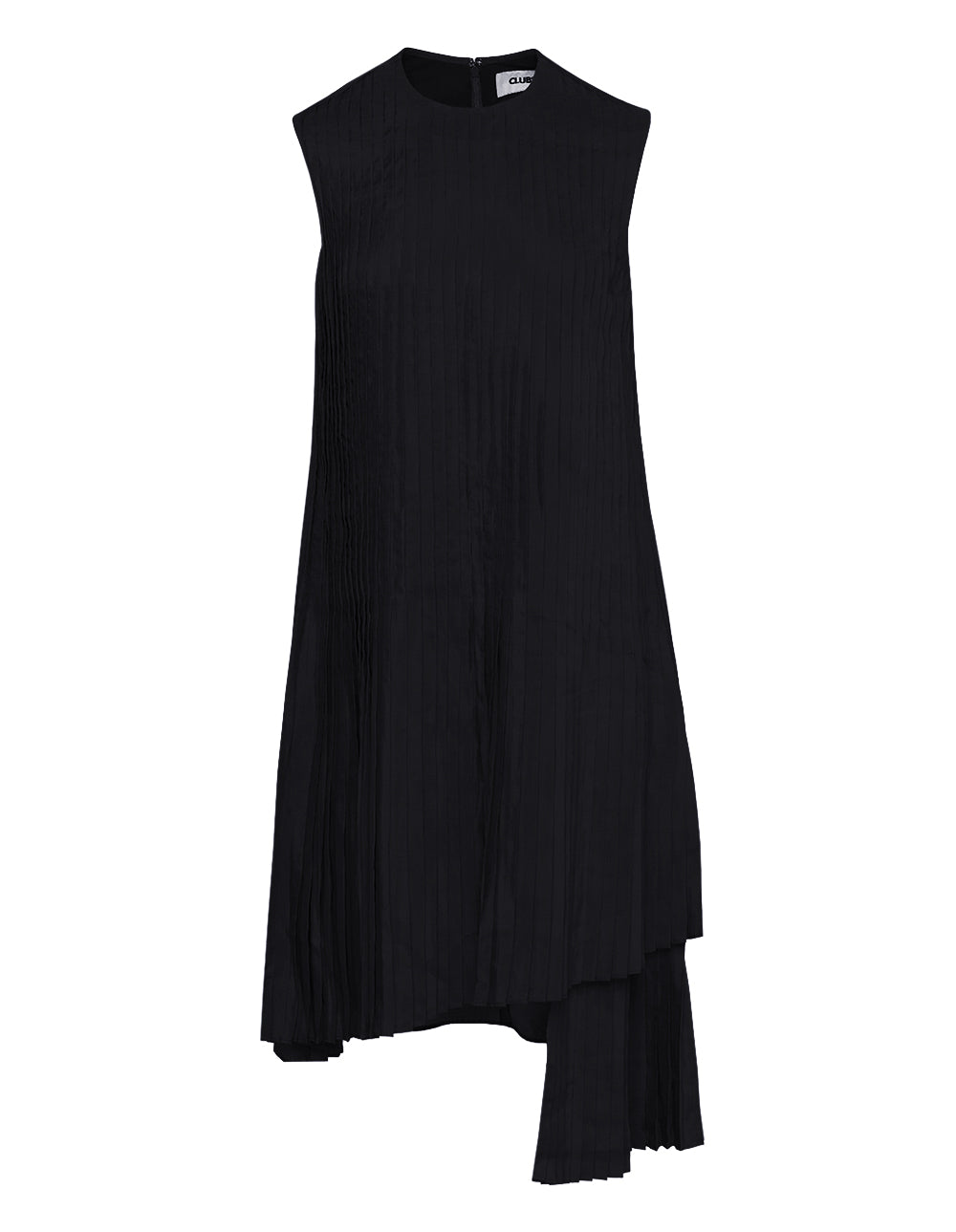 Viscose Tencel Twill Front-Pleated Dress