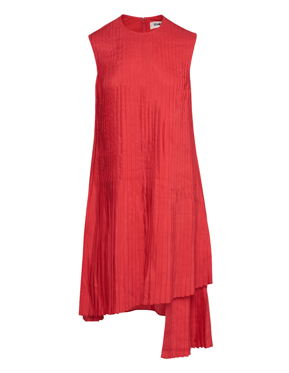 Viscose Tencel Twill Front-Pleated Dress