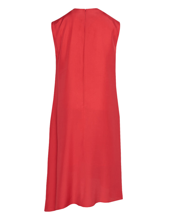 Viscose Tencel Twill Front-Pleated Dress