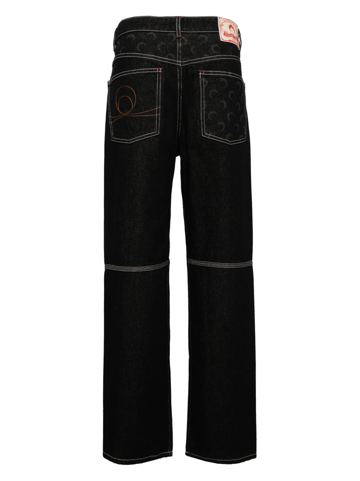 Moon Laser Denim Straight Jeans