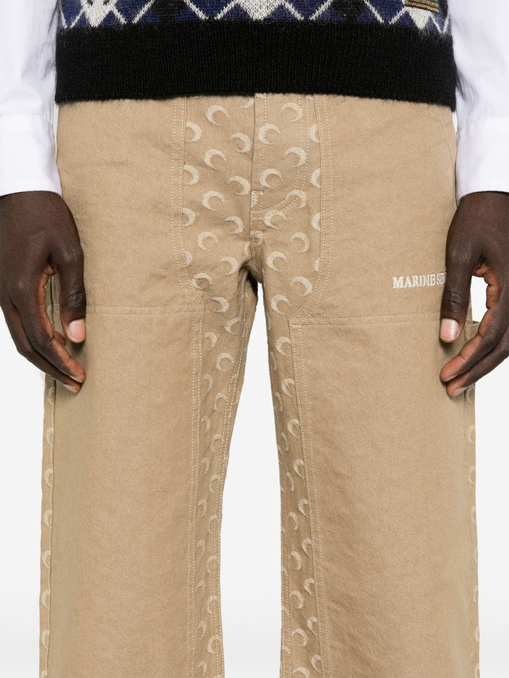 Moon Jacquard Twill Workwear Pants