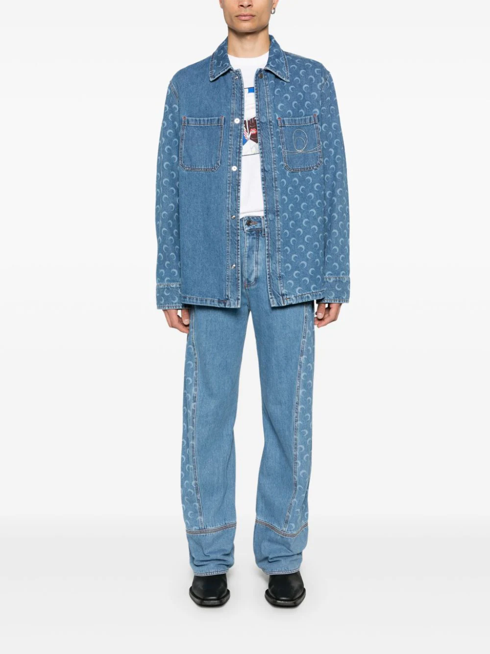 Moon Laser Denim Overshirt