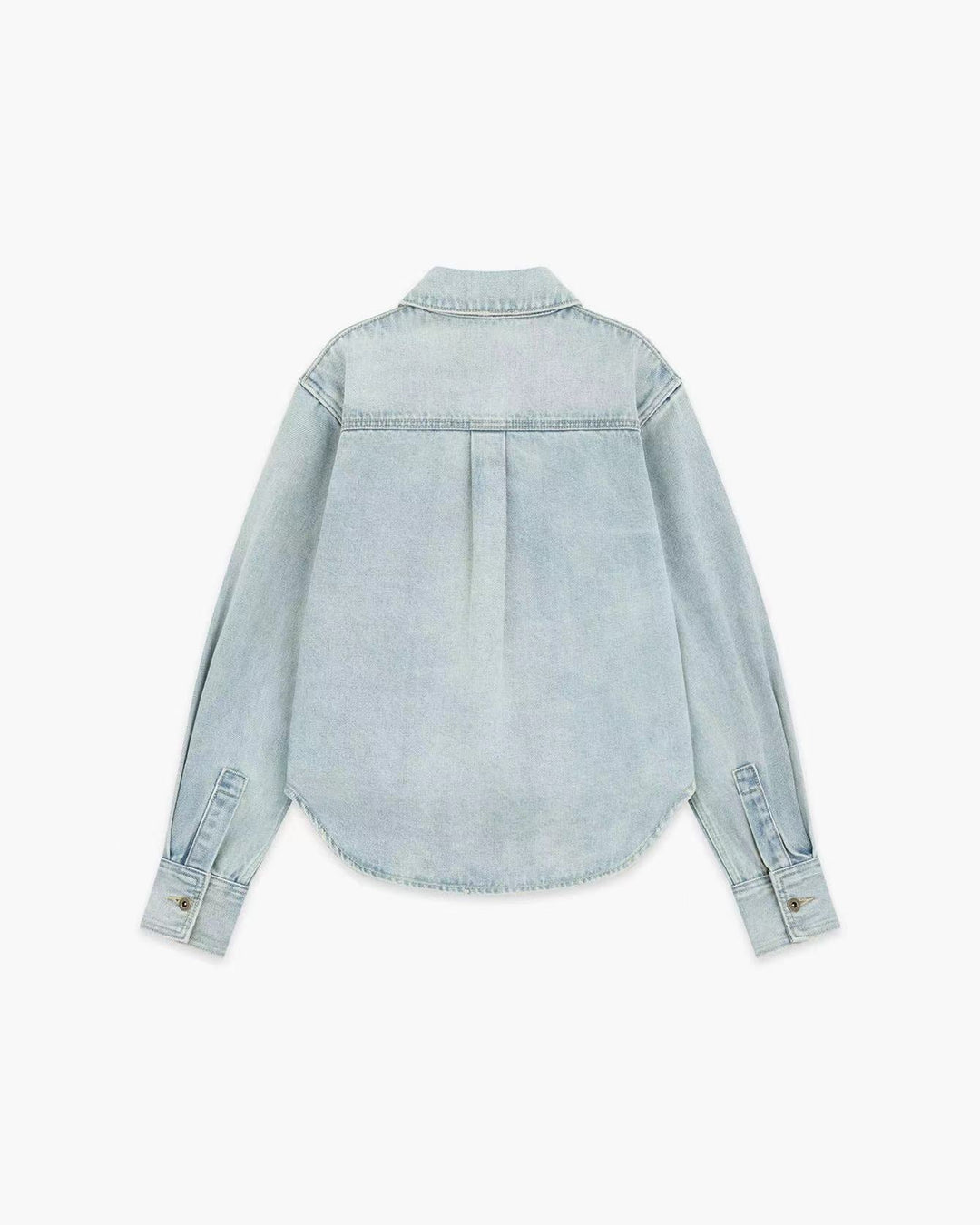 Sky Blue Womens Washed Denim Blouson