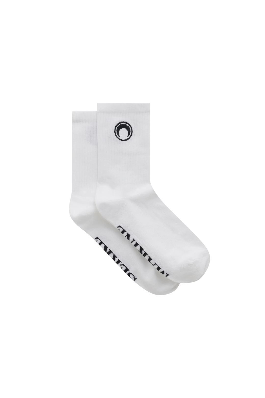 Moon Logo Ribbed Jersey Ankle Socks