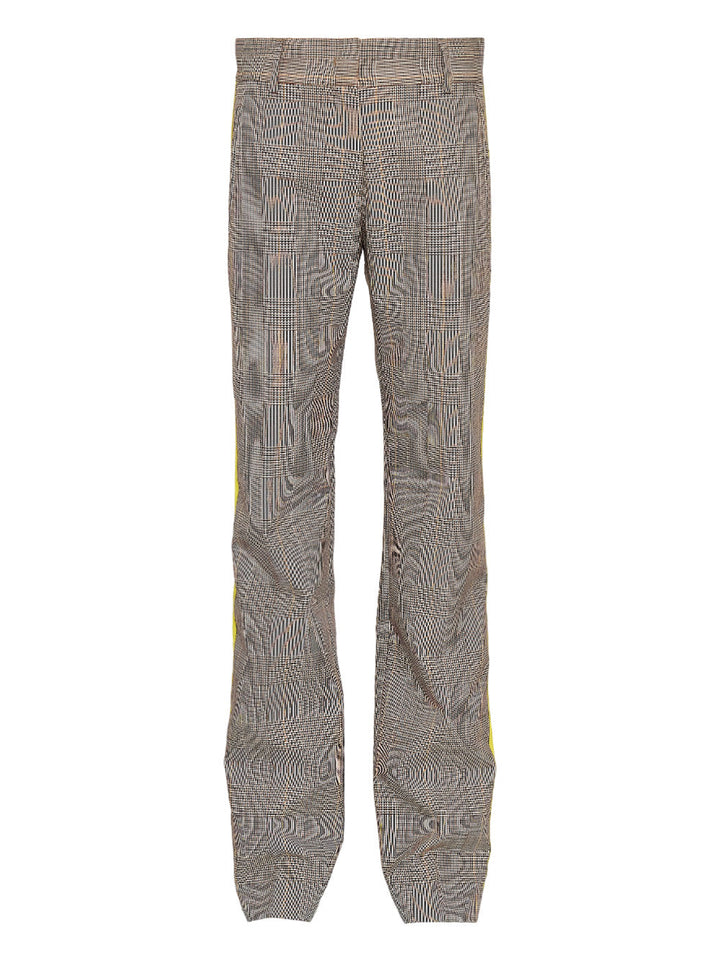 Contrast Piping Slim-Fit Wool Pants